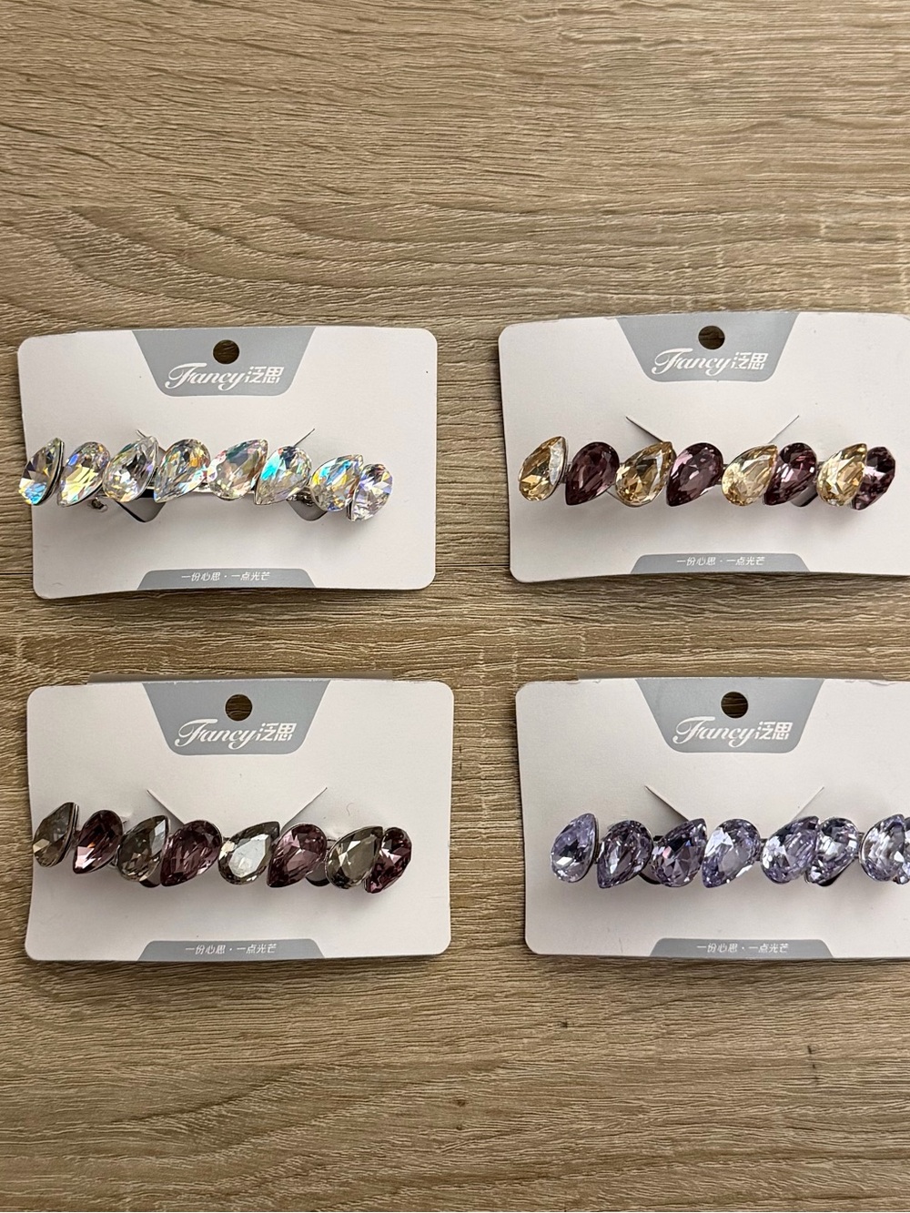 Crystal Rhinestone Hair Clips Barrettes New - Picture 10 of 11